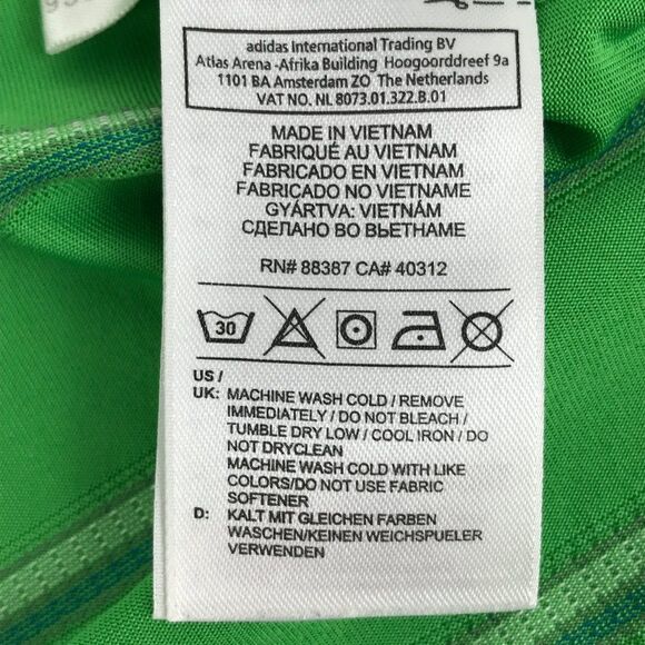 Adidas CLIMACOOL Golf Polo Shirt Mens Medium Casual Short Sleeve Green Polyester - Picture 10 of 10
